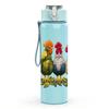 1PC Colorful Chicken Farm Animal Print 750ml Color Plastic Sports Water Bottle Leakproof Flip Straw Lid Suitable for Sports Office Home Use