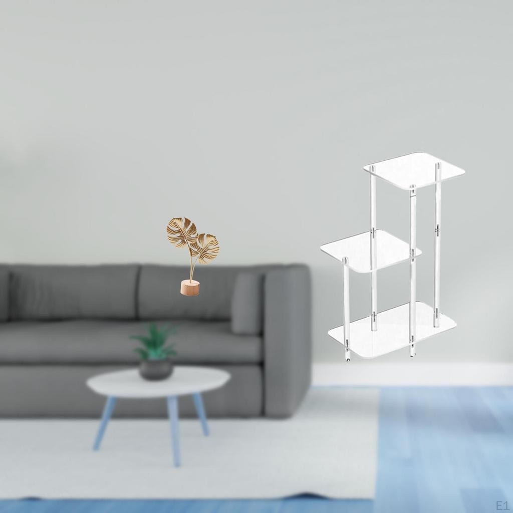 Nordic Abstract Metal Sculpture Figurine Ornament with Clear Acrylic Minimalist Display Stand for