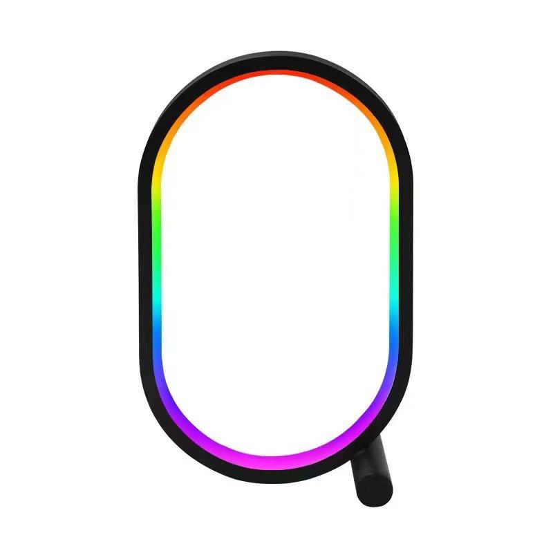 RGB Ambient Light Ring: Creative Decorative Lamp for Desktop or Bedside, Perfect for Night Light and E-sports Setup.