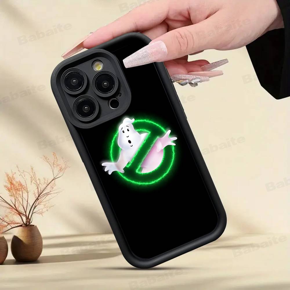 Movie-G-Ghostbusters Silicone Soft Phone Case For iPhone 17 16 15 14 Plus 13 12 Mini 11 Black Cover
