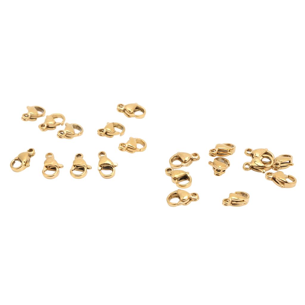 20 Pcs Lobster Clasp Vacuum Plating Stainless Steel Gold Lobster Buckle DIY Jewelry Connection Buckle