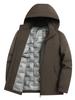 Men's Winter Down Jacket with Detachable Hood - Thick, Warm, and Stylish Outerwear for Middle-Aged Men.