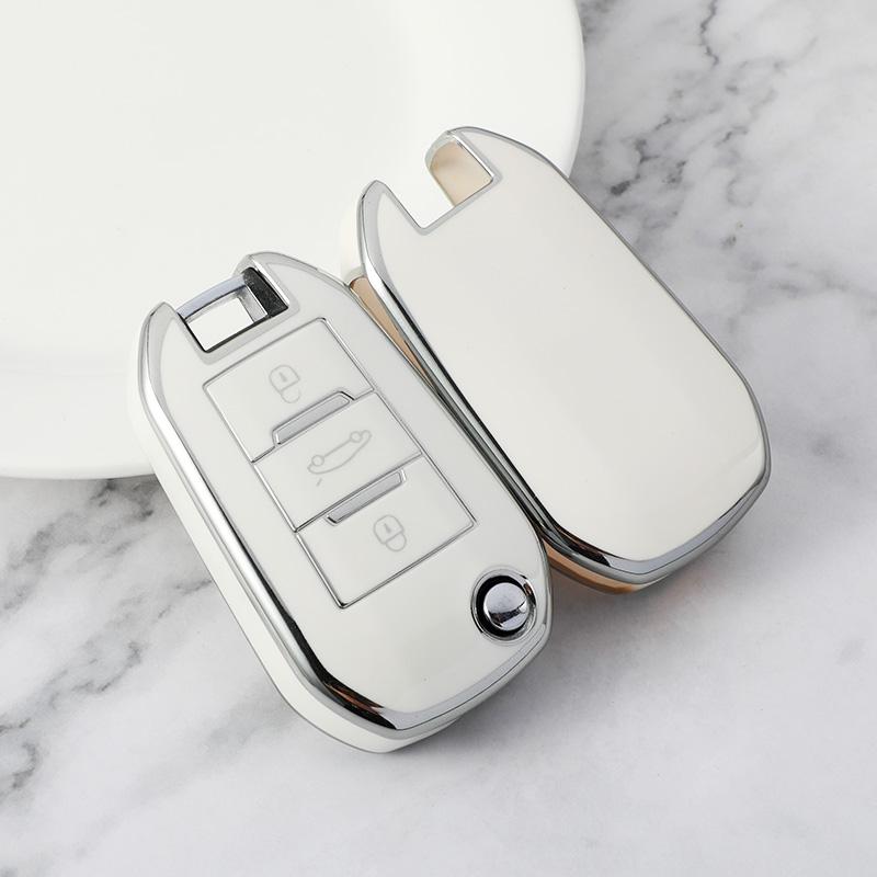 Car Key Case Cover for Peugeot 208 308 408 508 2008 3008 4008 5008 for Citroen C3 C4 CACTUS C6 C8 DS5 DS6 TPU Fob Protector