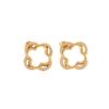 Exquisite Double-Layer Four-Leaf Clover Shell Titanium Steel Stud Earrings - Women's Non-Fading Jewelry