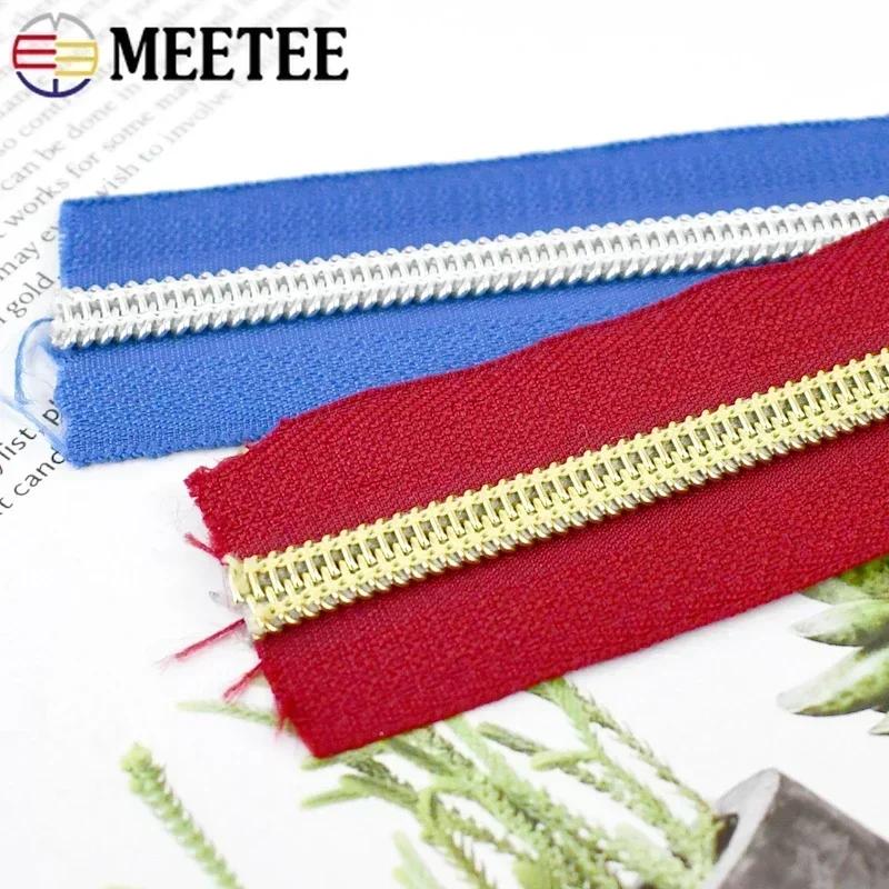 2/3/5/8/10M 5# Nylon Coil Zippers For Bag Clothes DIY Plastic Zipper Tape By The Meter Decorative Zips Repair Sewing Accessories