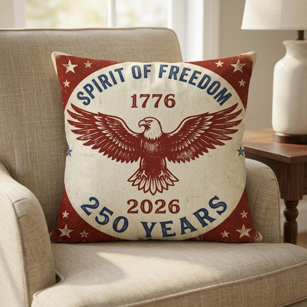 Spirit Of Freedom 1776 - Kissen mit Adlerdruck 250 Jahre Patriotisches Amerikanisches Thema Kissen Dekokissen für Sofa zu Hause