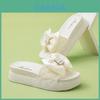 Stylish Thick Soled Bowknot Summer Slippers For Women Fashionable Casual Wear