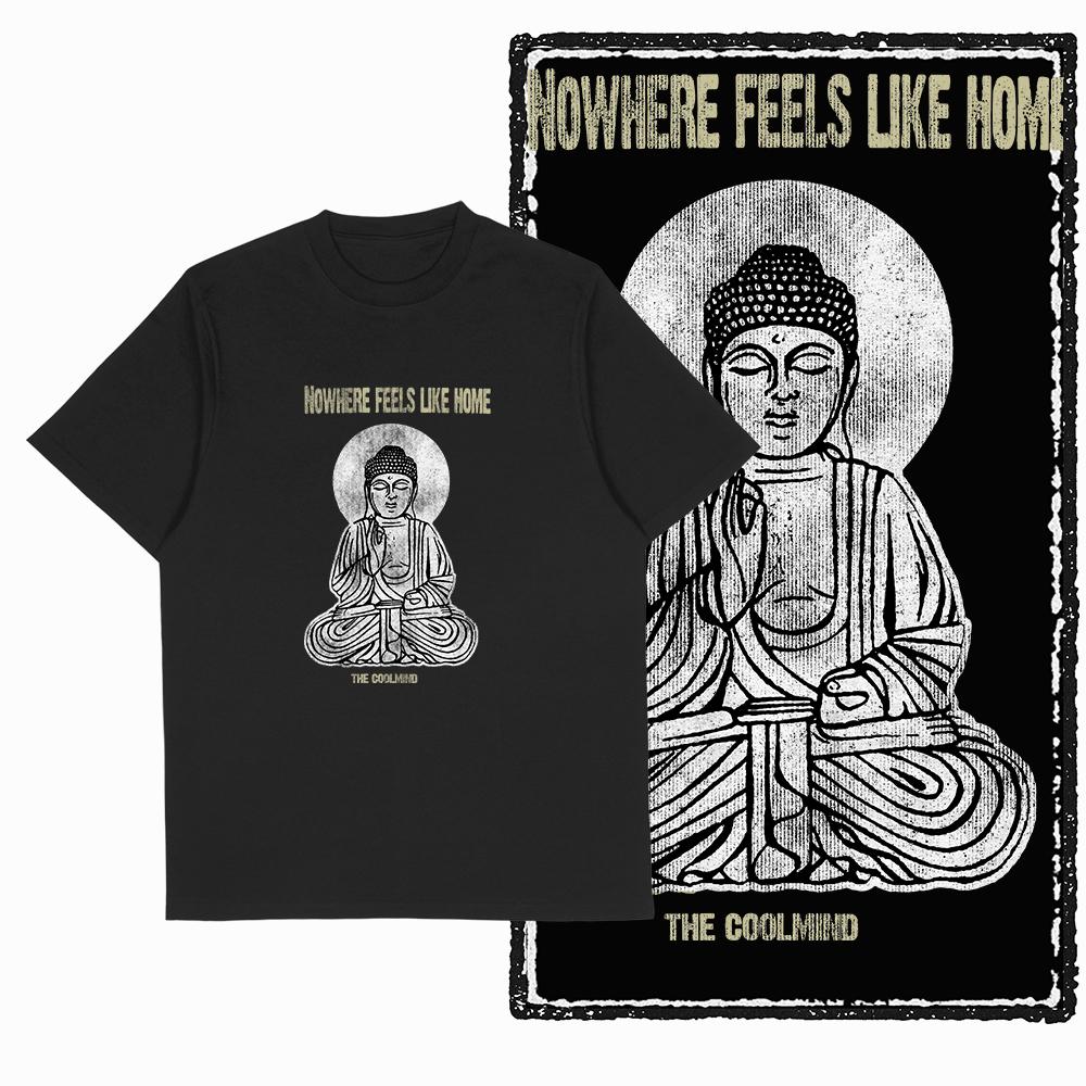 Coolmind X0006 Vintage Cotton Big Size Anti-war Print Exclusive Graphic Men T Shirt Loose Men Tshirt Casual T-shirt for Men Tees