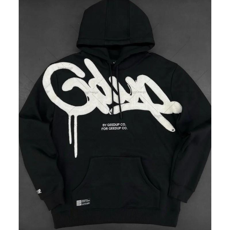 3D Letter Print Hoodie Loose Fit Streetwear Sweatshirt Teens Casual Daily Wear