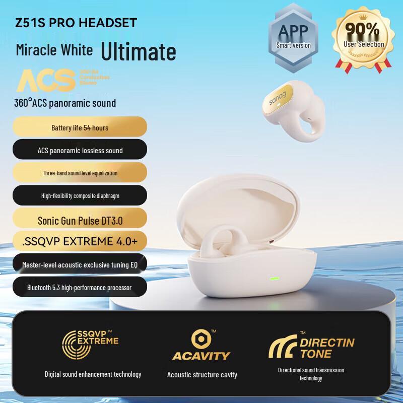 

SANAG Z51S Pro Ear-Clip Open-Ear Bluetooth Sports Headphones