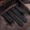 22/24/26mm Gummiarmbänder Gebogenes Ende Silikon Uhrenarmband für Seiko Tauchen Wasserdichtes Armband Herren Weiches Armband Universelles Armband