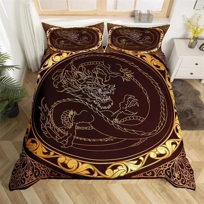 Wissenschaftlich-fantastisches Drachen-Bettwäsche-Set Bettbezug Laken Bedrucktes Bettwäsche-Set Kissenbezug Bett Einzelbett Doppelbett Queen King Size Bettdecke Schlafzimmer