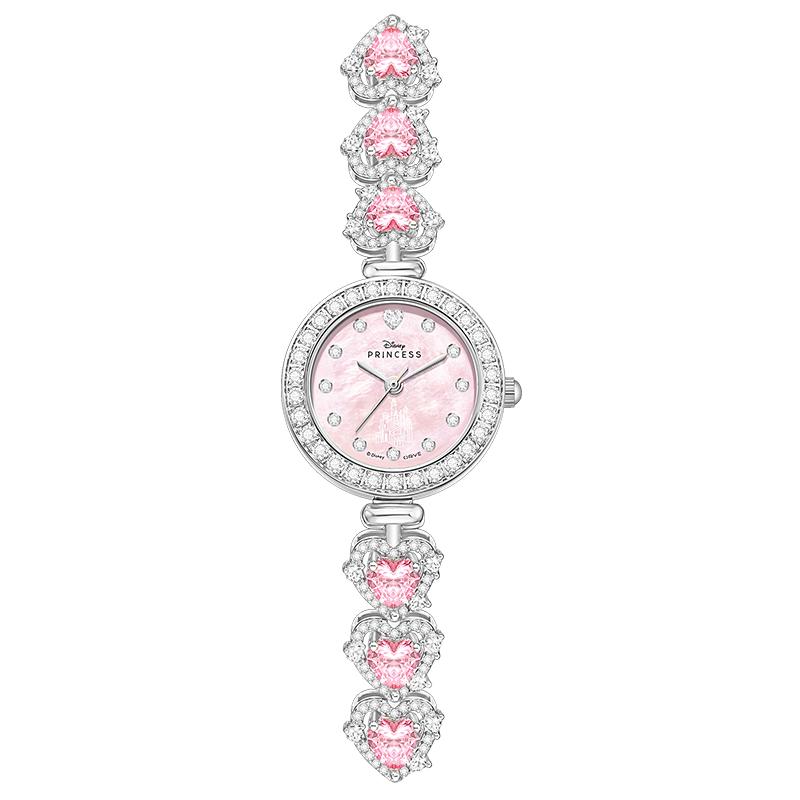 Disney Princess Original Design Sweet Temperament Heart Inlaid Sparkling Bracelet Watch Women watches pink PR-21063