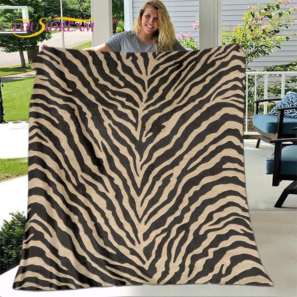 Tiger Print Pattern Beast Blanket,Flannel Blanket Throw Blanket,Child Warm Blanket for Home Living Room Bedroom Beds Sofa Picnic