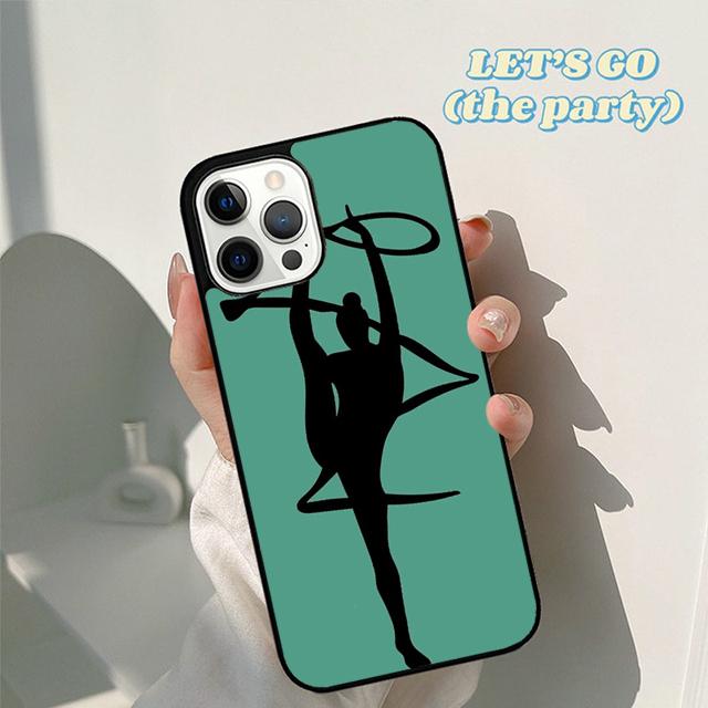 Autumu Rainbow Gymnastics Silhouette Phone Case Cover for iPhone 17 Air 16 16e 15 12 11 13 14 Pro Max Apple Plus