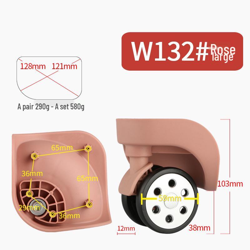 Universal Leather Trolley Case Wheels - Silent Replacement Casters for Luggage