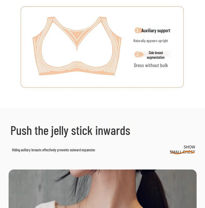 Seidennahtloser Übergrößen Bügelloser Minimizer Push-Up BH für Damen