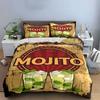 Mojito Text, Lime Glass Bedding Sets Duvet Cover Sets Duvet Covers Pillowcases(1 * Duvet Cover 2 * Pillowcases Without Duvet Insert)