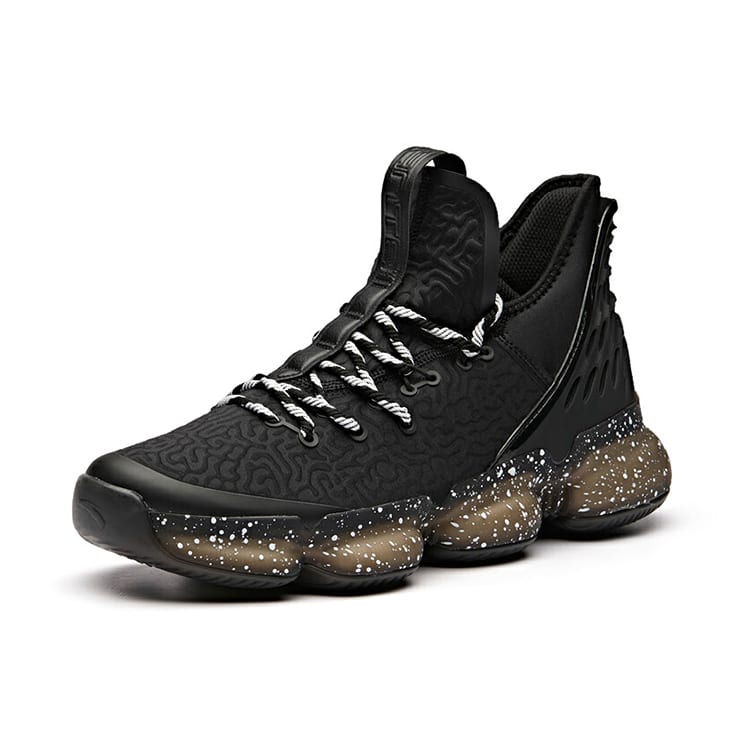 Anta Sky 2 Cushioning Slip Resistant Abrasion Resistant Low top Basketball Shoes Men's Black White 91931180-2