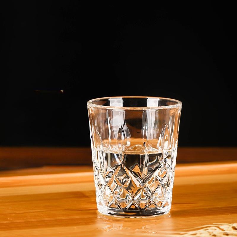 6 Piece Set of Whisky Glasses Foreign Wine Glasses Retro Engraved Glass Beer Glasses Water Glasses Juice Glasses Spirits Glasses