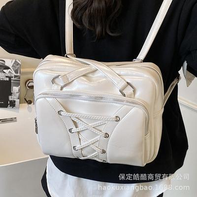 Backpack Women's Large Capacity 2025 New Casual Retro Portable Student School Bag Premium Fashion Travel Backpack