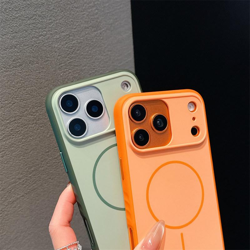 Simple Matte PC Hard For Magsafe Case For iPhone 17 Air 16E 15 14 13 12 11 Pro Max Plus Magnetic Wireless Charging Armor Cover