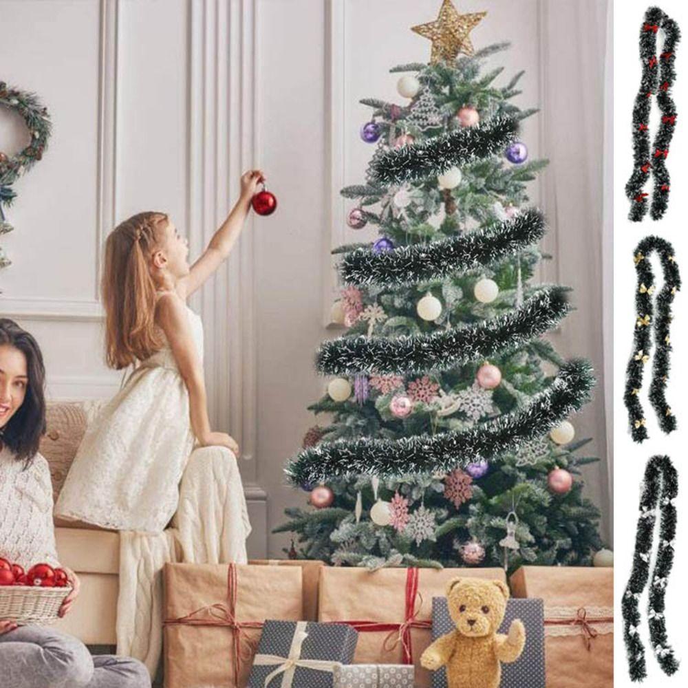 

Hanging Xmas Decor Ribbon Dark Green Christmas Pendant Xmas Tree Ornaments Garland Bar Tops