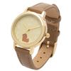 Fieldwork Animal Watch for Ladies JN035-4 Toy Poodle Fluffy Brown Analog Leather Belt