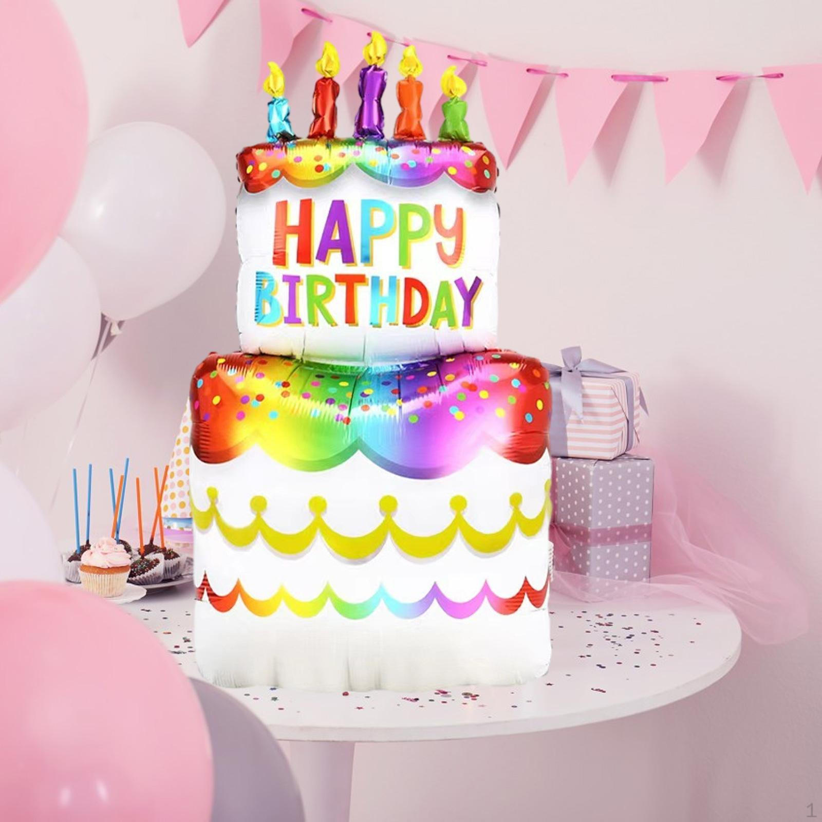 

Торт на день рождения, воздушный шар, подарки на день отца, свеча на годовщину 2 Layer 109cmx61cm