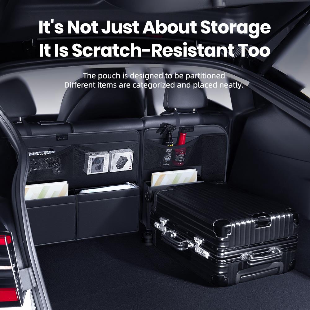YZ For Tesla 2025-2025 Model Y Trunk Box Storage Bag Car Accessories Trunk Organizer Adjustable Backseat Storage Bag Oxford Net