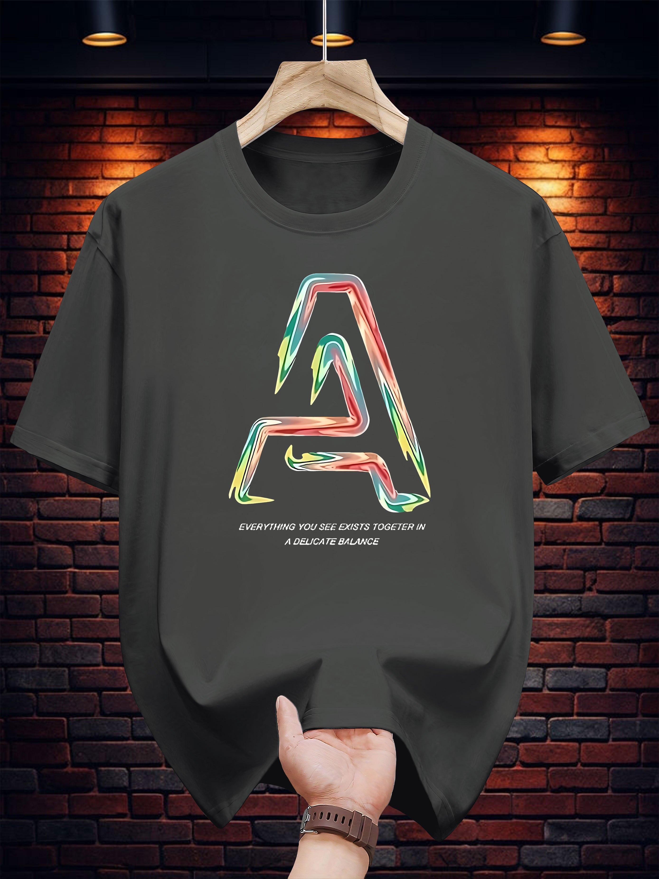 100% Cotton Graphic T-shirt - Casual Crew Neck M