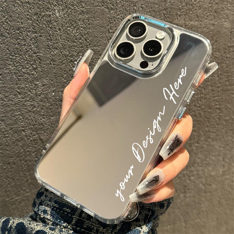 Personalisierte Kundenspezifische Namens-DIY-Handyhülle Spiegel für motorola moto g85 g84 g60s g32 g30 g22 Sturzsichere Schutzhülle