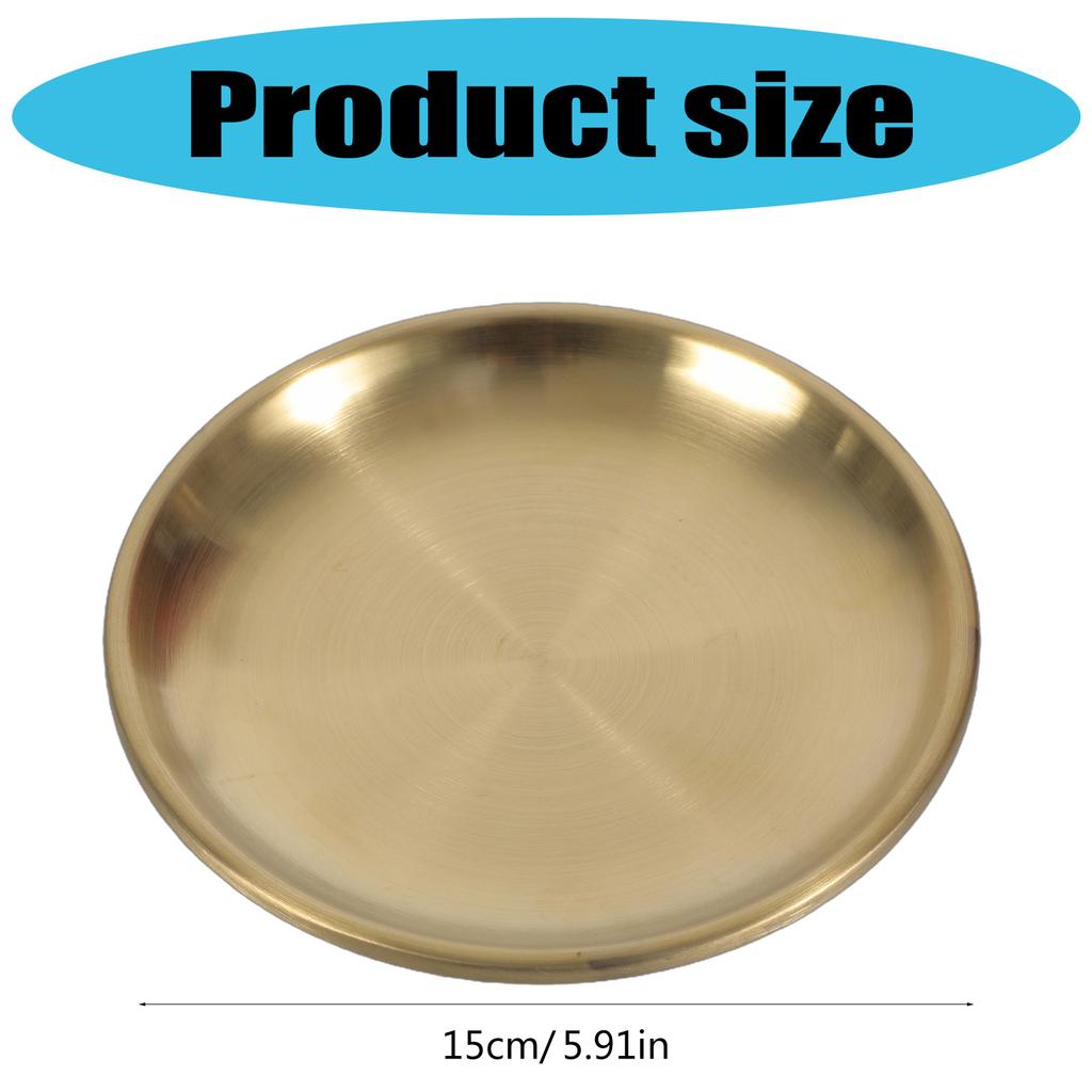 Stainless Steel Flat Cat Bowl Dog Food Drinking Bowl Metal Feeder Bowl for Small Animals