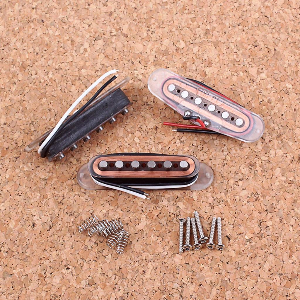 LuDa Alnico V Single Coil Pickup Set for SSS ST Style Guitars In Black (3 Pieces)