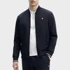 Fila Embroidered Logo Baseball Collar Casual Woven Jacket Men Jackets Legendary-Blue F11M411708F-NV