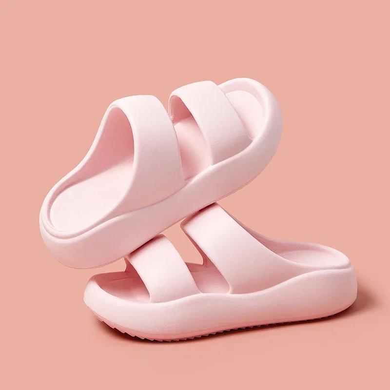 Soft Eva Platform Slippers for Woman Comfy Home Thick Bottom Slides Women 2024 Summer Non Slip Soft  Beach Flip Flops Zapatos