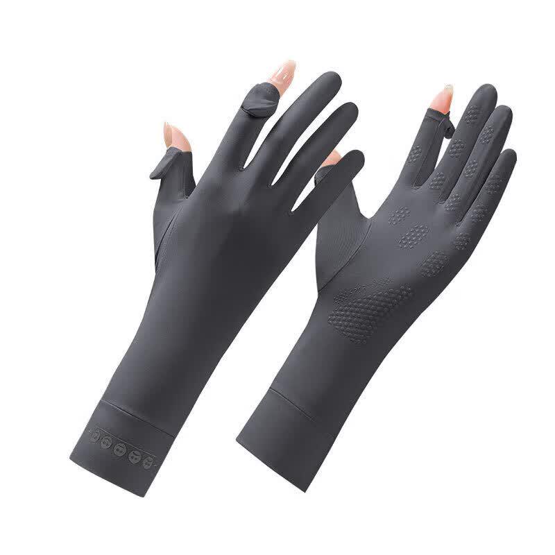 Ronglv Women s UV Protection Fingerless Sunscreen Gloves