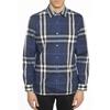 Burberry Stretch Cotton Poplin Shirt Navy White 40234821