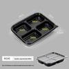 HANDUNYOU Disposable 4-Compartment Meal Prep Containers