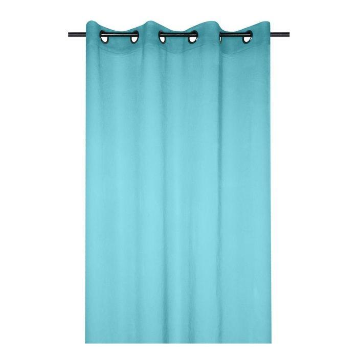 Voilage - Mona - 135 x 260 cm - Bleu celadon - 100% polyester - Œillets métalliques