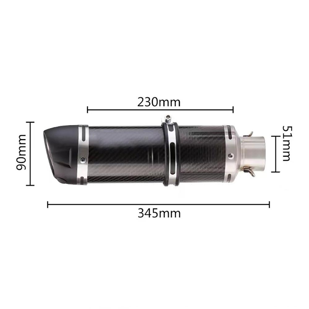 51mm Motorcycle Exhaust Muffler Pipe Escape Moto With DB Killer for Z1000 Z900 GSR600 FZ6N R1 R6 R3