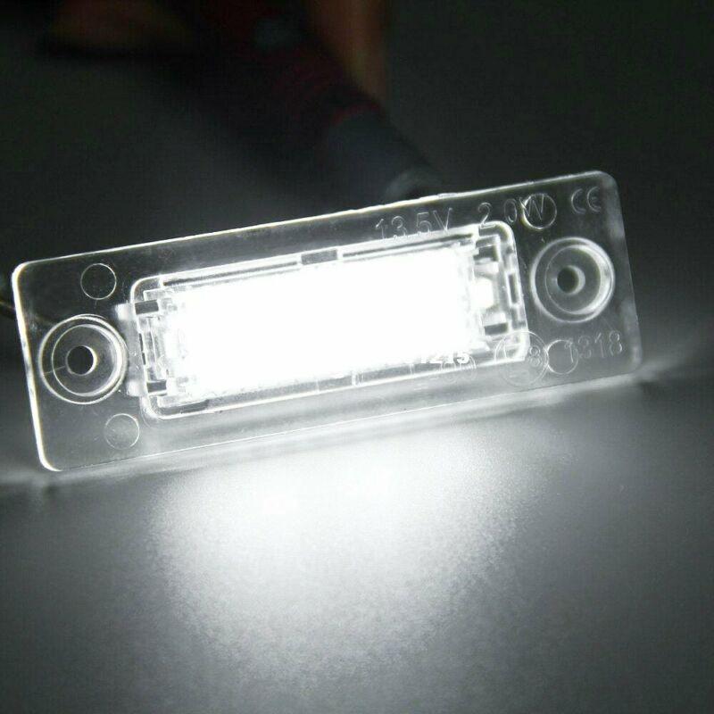 Sleek Style 18 LED License Plate Light 6000K White For Touran For Passat T5