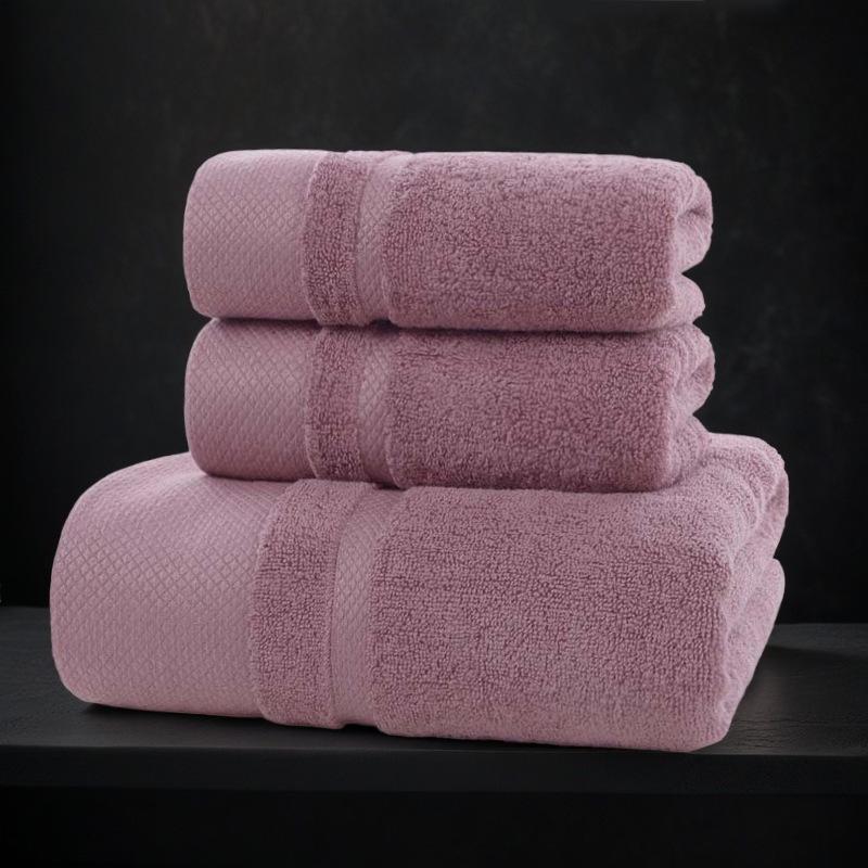 Pure Cotton Class A Soft Absorbent Embroidered Bath Towel - Luxurious, Thickened for Adults