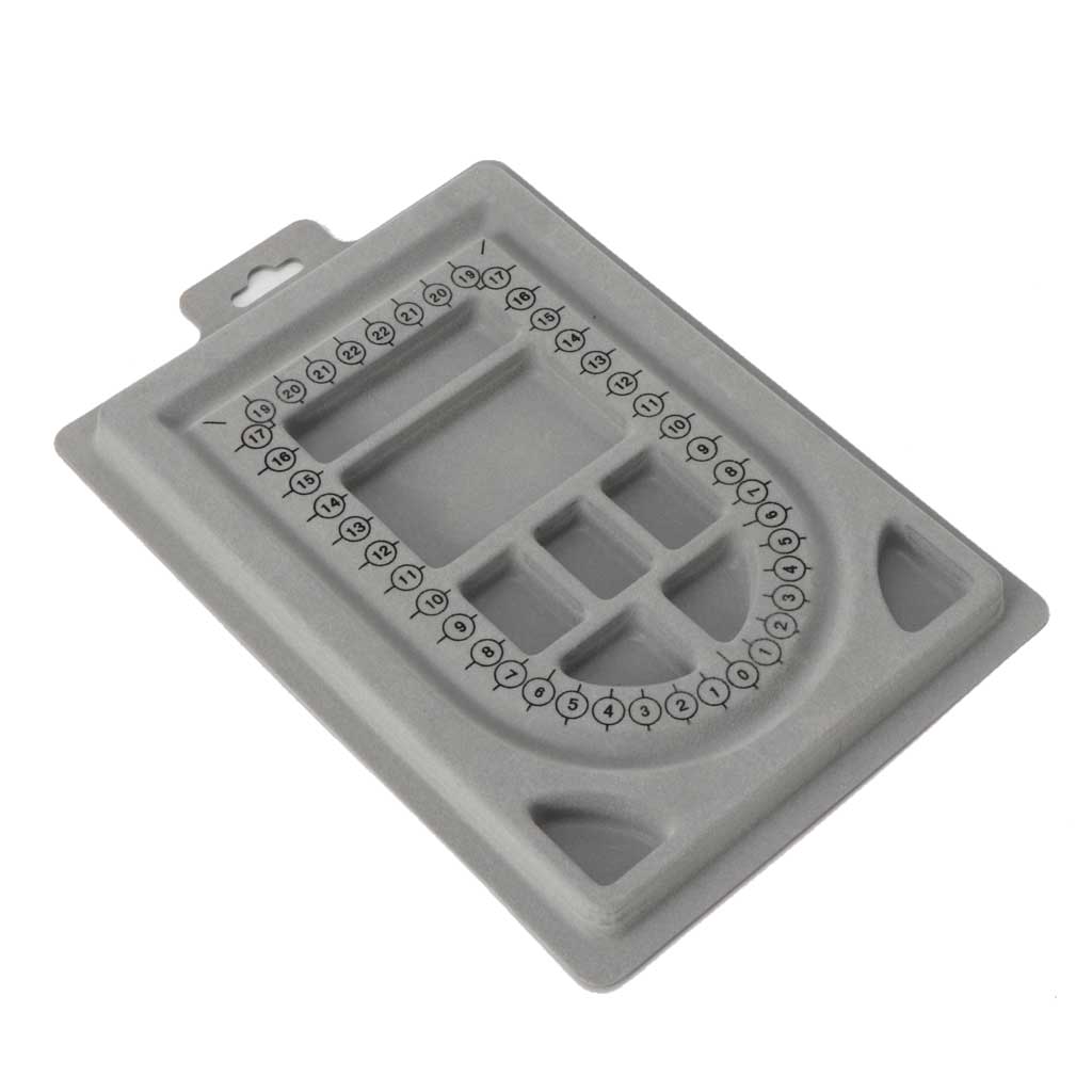 Beadboard for Grey Flocking U-shaped Channel Recessed Compartment Design Board