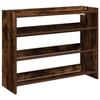VidaXL Shoe Rack Smoked Oak 80x25x62 Cm Engineered Wood, Shoe Storage, Storage Cabinet of 859918