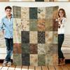 Cowhide Print Throw Blanket Cute Western Cow Pattern Patchwork Cozy Bed Blankets Luxury Decor For Sofa Couch Bed Living Room