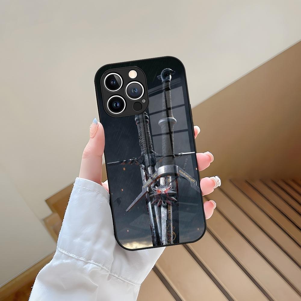 Etui na telefon Szkło hartowane Dla IPhone 13 17 15 16 14 12 11 Pro Max Plus Mini XR XS SE2020 Coque The W-Witcher Wiedzmin