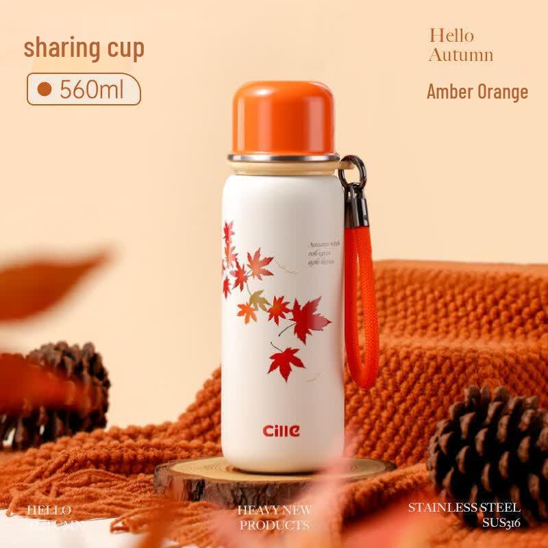 Cille Amber Maple Leaf Sharing Cup