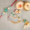 Rakhi For Brother and Bhabhi Traditional Flower Lumba Designer Fancy Bracelet On Rakshabandhan Traditional RKLM28