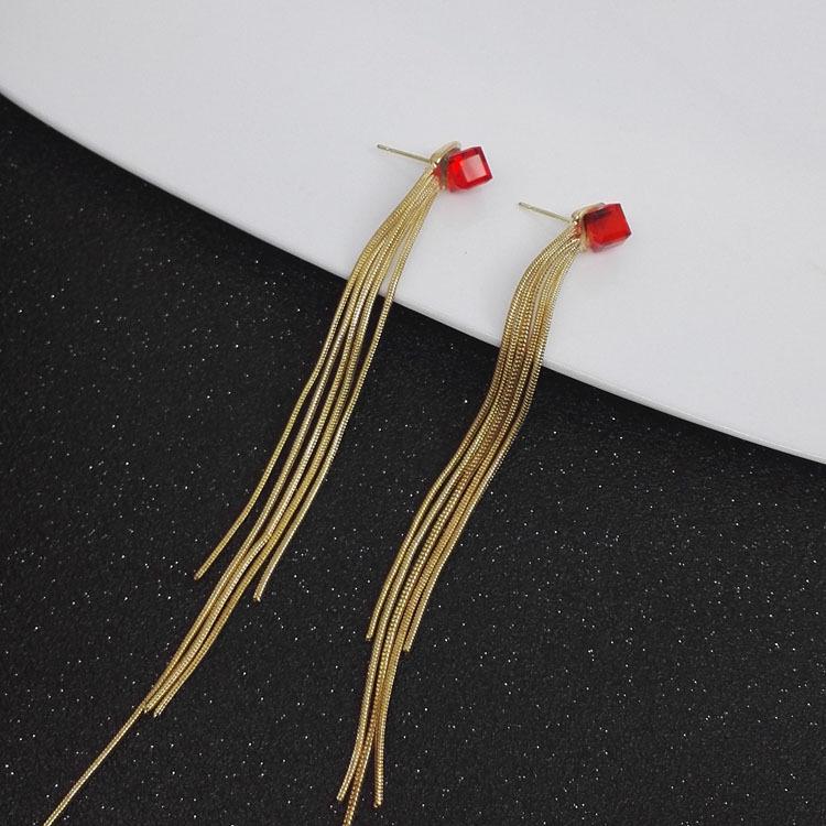 Korean Ethnic Tassel Earrings for Women - Silver Plated, Long Bride Style